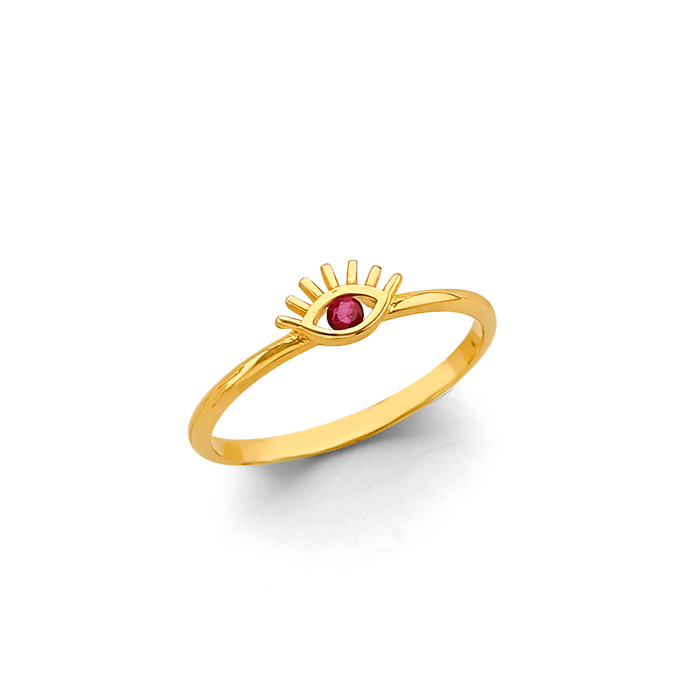 Lady's Yellow 14 Karat Fashion Ring Length 4.54x1.4mm