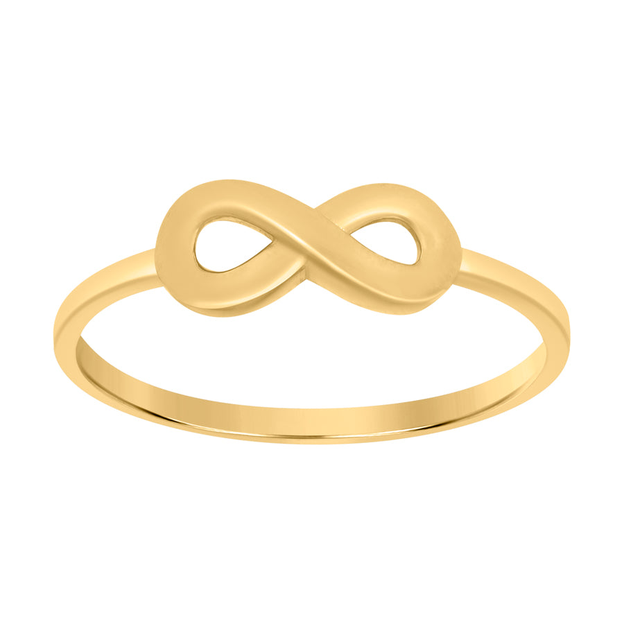Lady's Yellow 10 Karat Infinity Fashion Ring Length 4.9 Mm 1.37