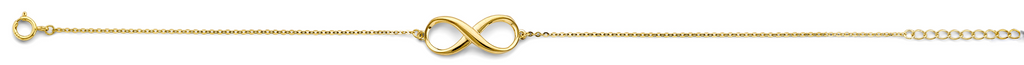 Lady's 14 Karat Infinity Bracelet 7.7mmColor: Yellow
Length: 7'+1"
G