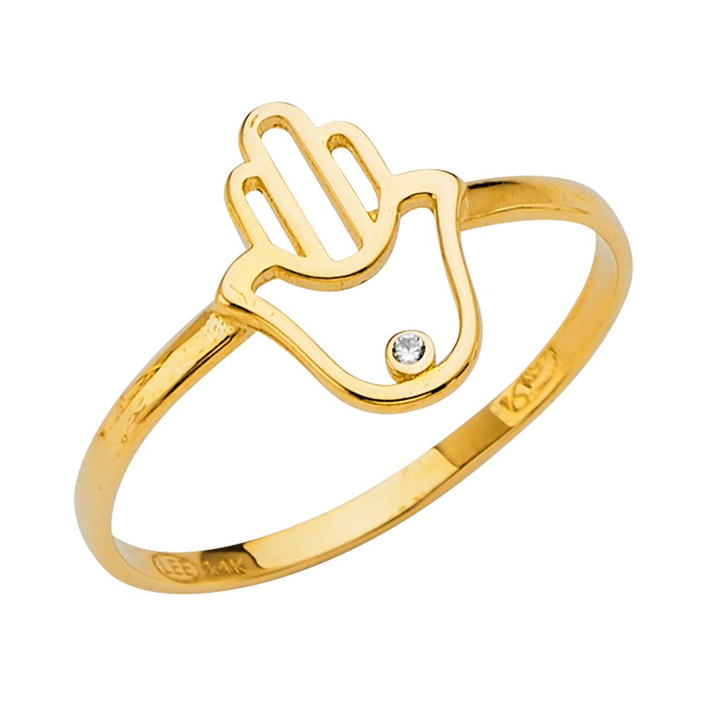 Lady's Yellow 14 Karat Fashion Ring Length 11.62x1.59mm