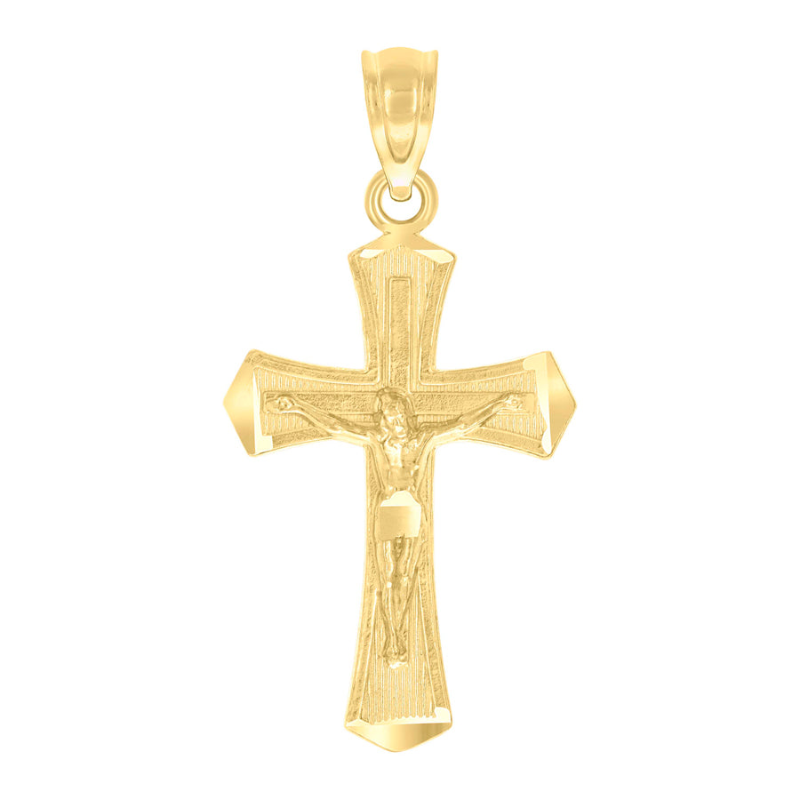 Yellow 10 Karat Crucifix Charm Length: 25.5x12.75mm
Gender: Unisex