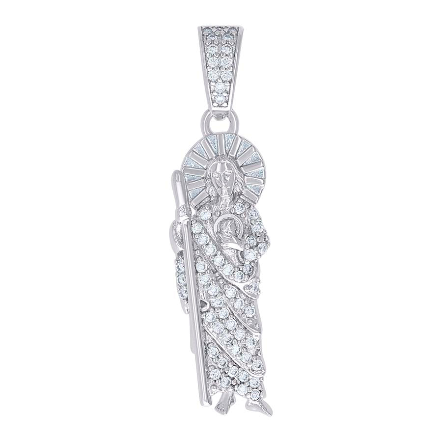 Lady's White 925 Silver St Jude CZ  Charm 40.4x8.3mm
Gender: Unisex