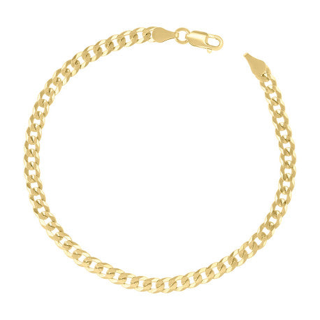 Gent's Yellow 10 Karat Cuban Bracelet 
3.5mm
 8"