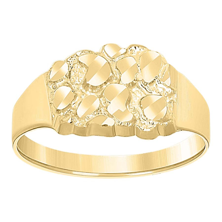 Yellow 10 Karat Nugget Ring 3.1mm