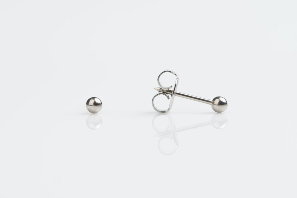 Lady's White Stainless Steel Piercing Studs
3mm
Finish: Polished