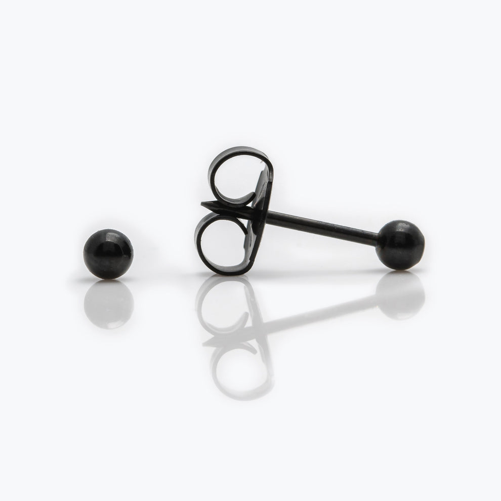 Black Stainless Steel Ball Piercing Studs
3mm