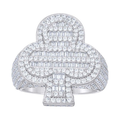 Gent's Silver Cz Ring
 Length 21 Mm 24