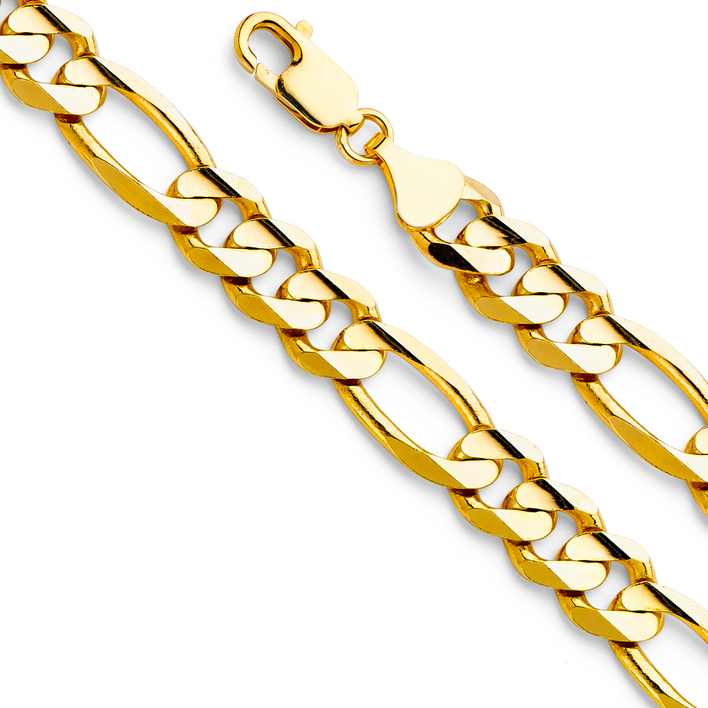 Gent's Yellow 14 Karat Bracelet Style: Figaro
Length: 9"  10mm