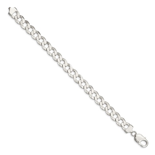 White Sterling Silver 9.75 mm Bracelet Style: Cuban
Length: 8"
Gender: Gentlement