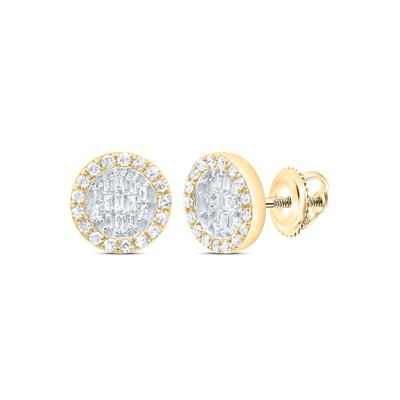 Lady's Yellow 10 Karat Earrings = 0.033tw Round Baguette Shape Diamonds Finish: Polished
Length: 8.57
Gender: Unisex