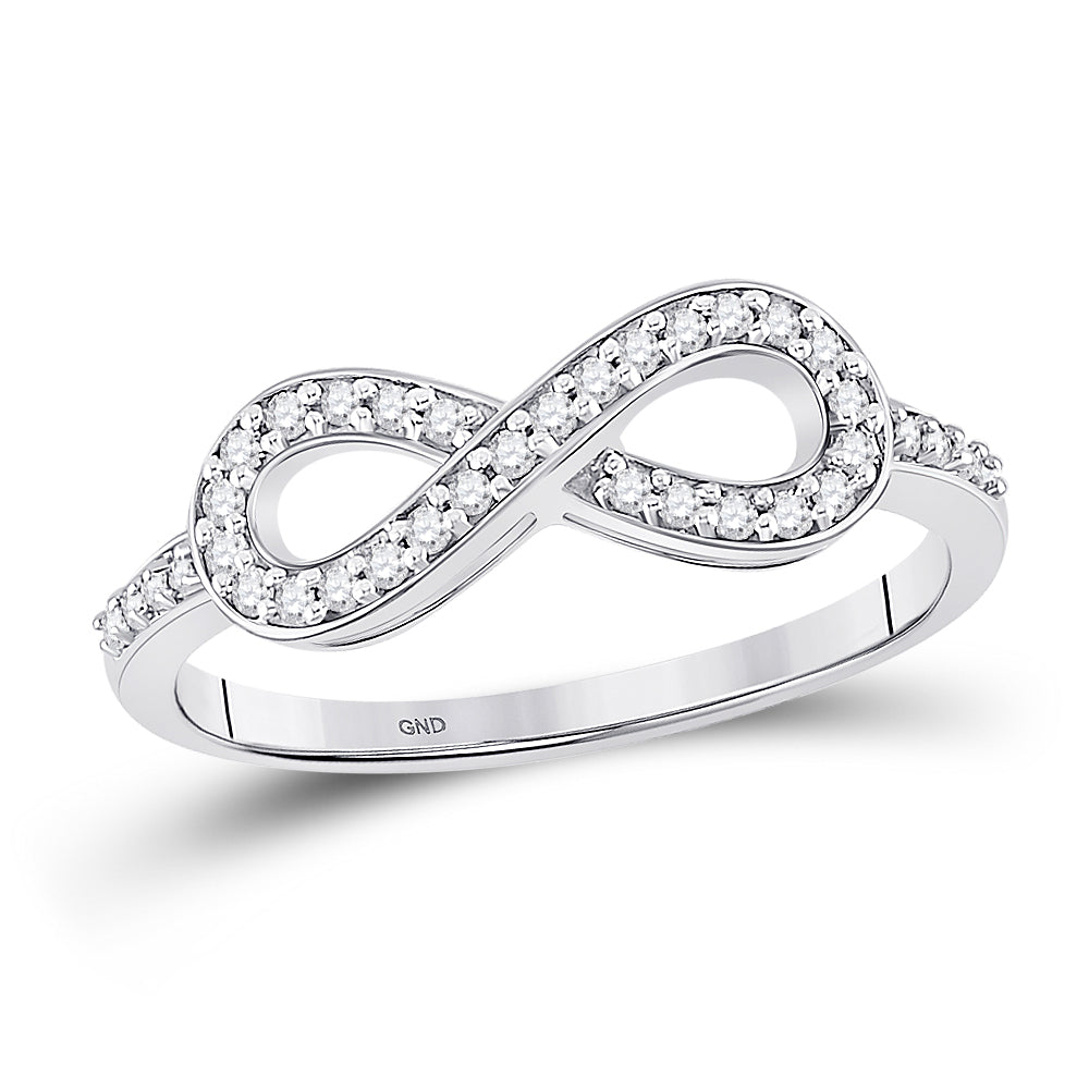 Lady's White 10 Karat Infinit yRing 0.20tw Round Diamonds Finish: Polished
Gender: Ladies