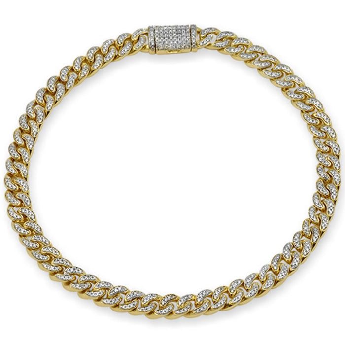Yellow 14 Karat Bracelet Length 6.5 Mm 4 36 = 0.69TWT Round Diamonds