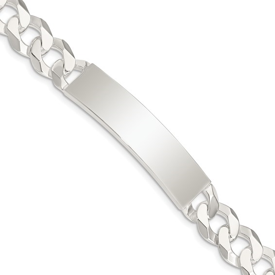 White Sterling Silver Link Bracelet 
Length: 8.5" 10mm