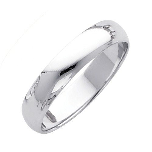 Gent's White 14 Karat Wedding Band 5mm size 10