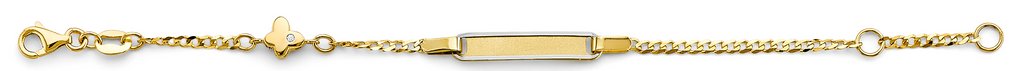 14 Karat Baby Butterfly Bracelet
Color: Yellow
Length:5.5