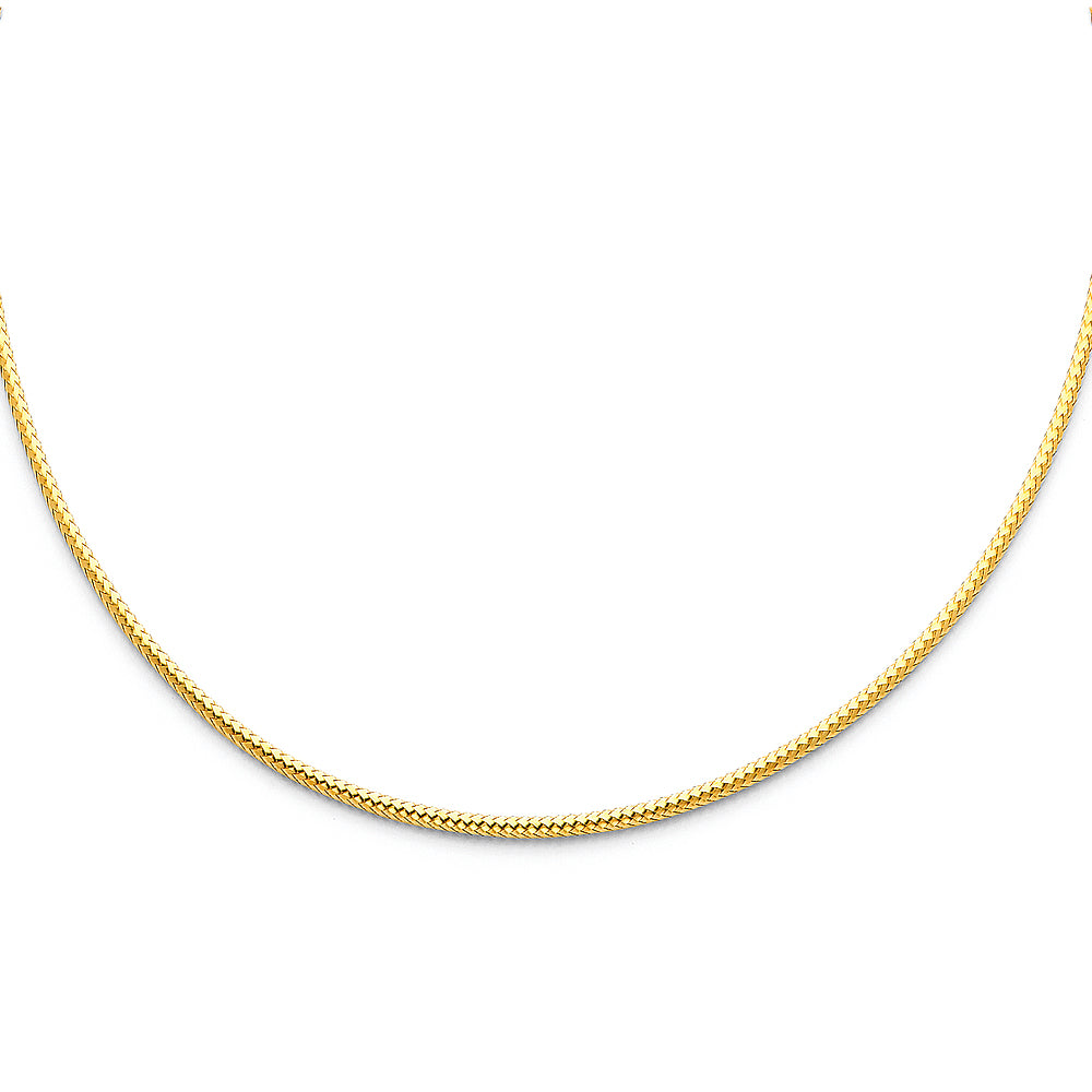 14K Y/GD SPARKLE OMEGA NECKLACE