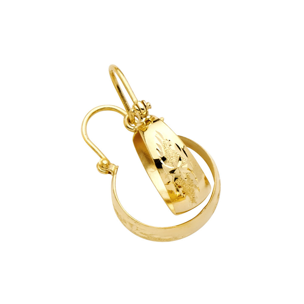 Lady's Yellow 14 Karat Small Hoop Earrings