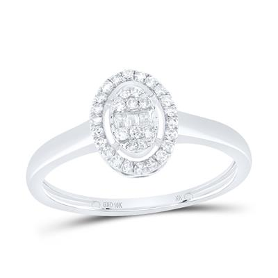 Lady's White 10 Karat Fashion Ring 0.20tw Various Shapes Diamonds Style: Fashion
Finish: Polished
Gender: Ladies