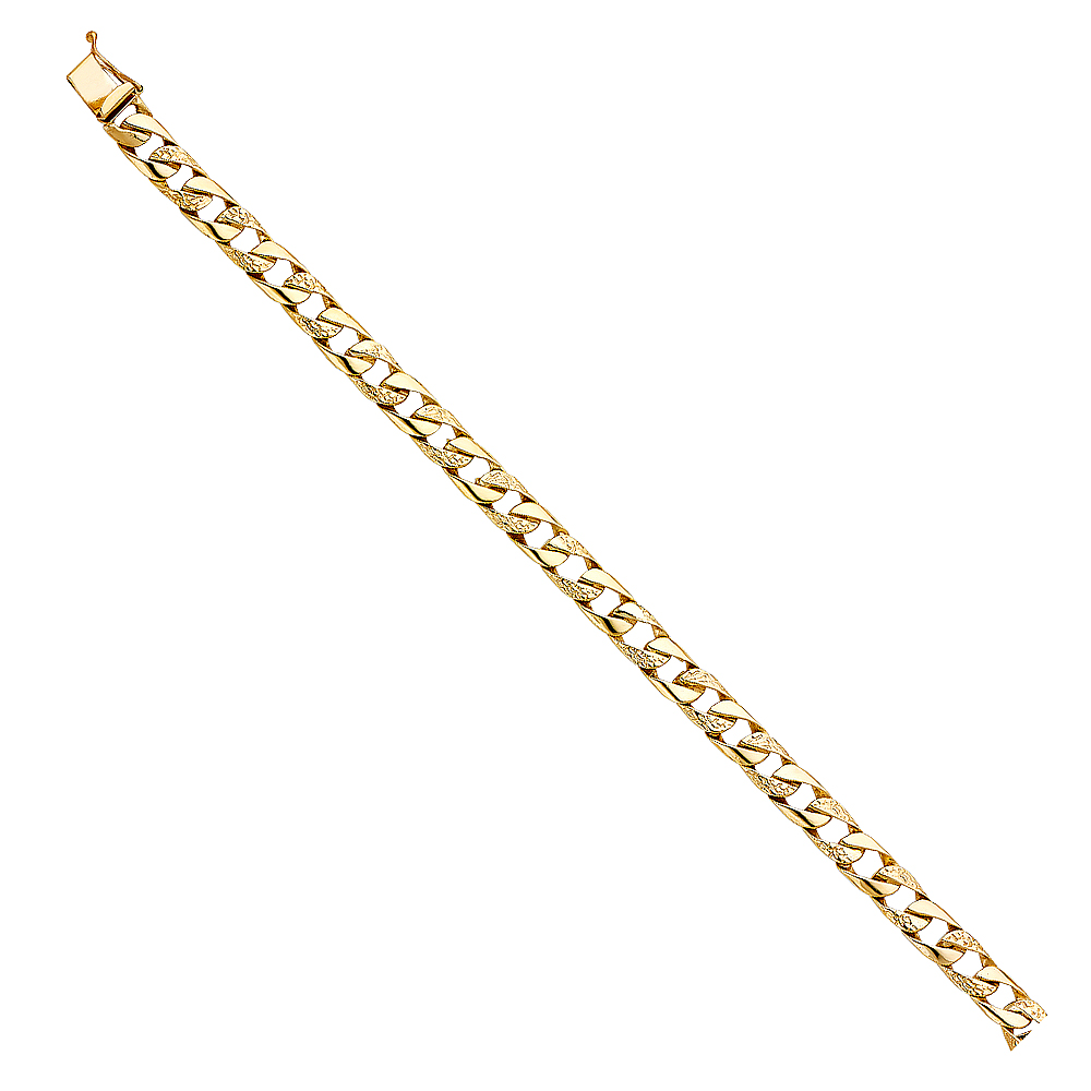 14KY Nugget Cuban Link Bracelet