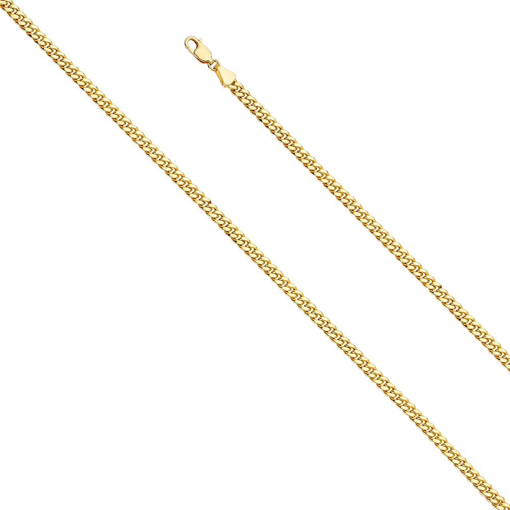 Gent's Yellow 10 Karat Hollow Bracelet 4mm Style: Miami-cuban
Length:
