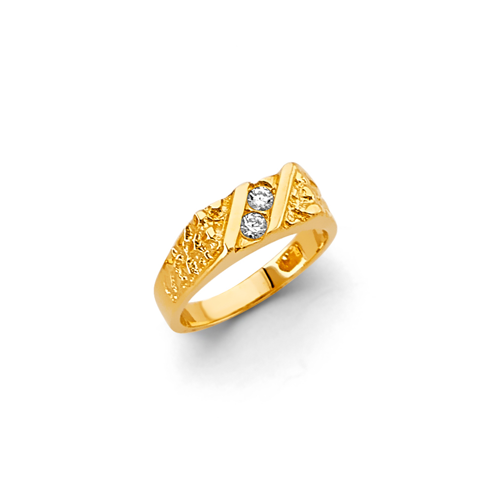 Two-Tone 14 Karat Junior Ring Finish: polished