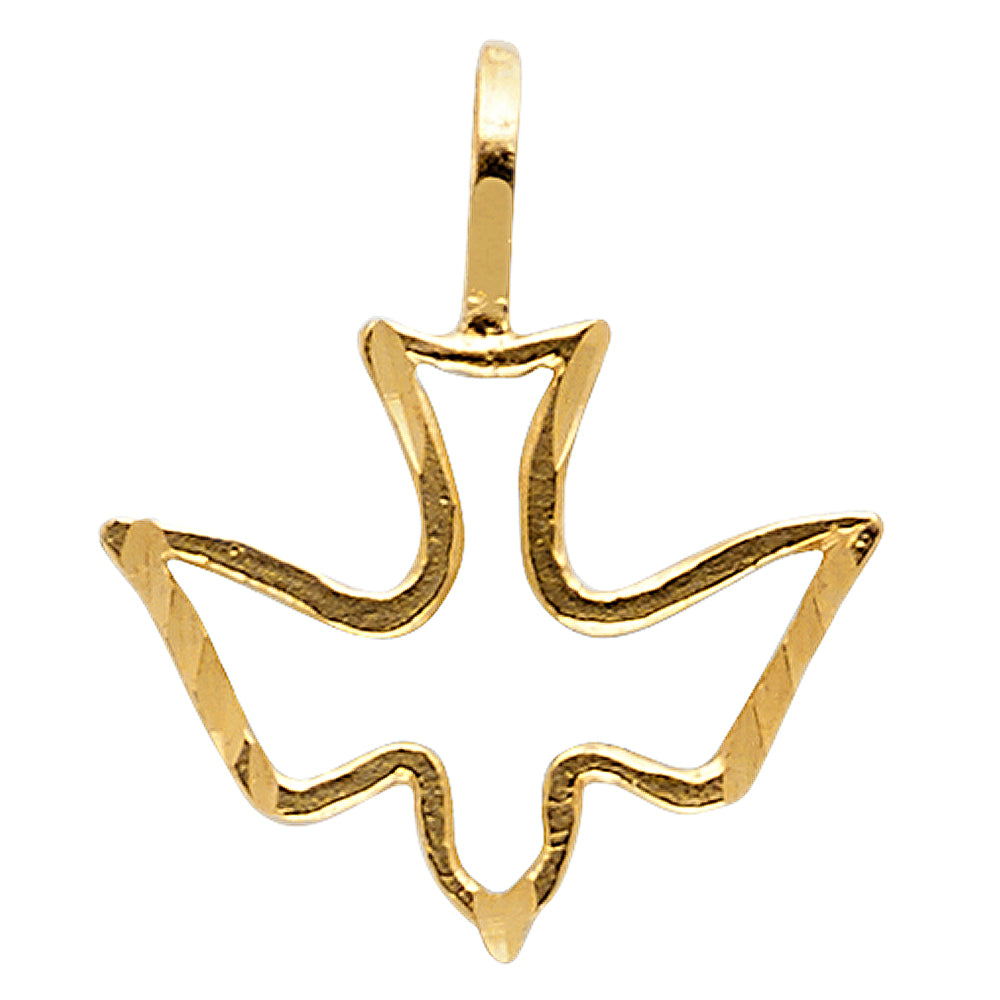 14K Y/G Espiritu Santo Pendant