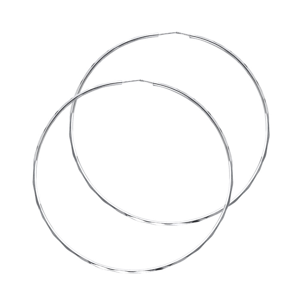 14K W/Gd 1.5Mm Faceted Rd Tb Hoop
