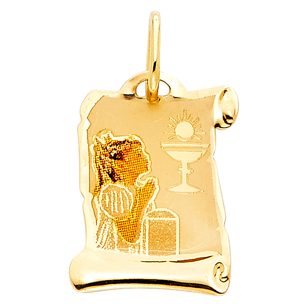 .14KY First Communion Picture Pendant Girl