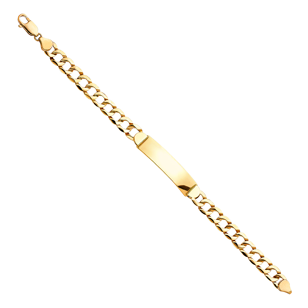 Gent's Yellow 14 Karat Id Cuban Bracelet Length: 8.5