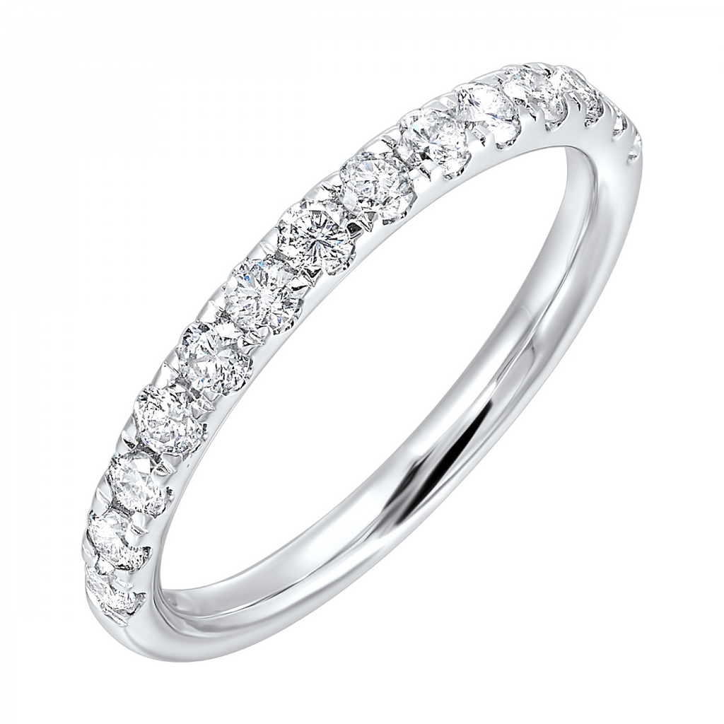 Lady's White 14 Karat Wedding Band 14 0.50tw Round I1 Diamonds Finish: Polished
Gender: Ladies