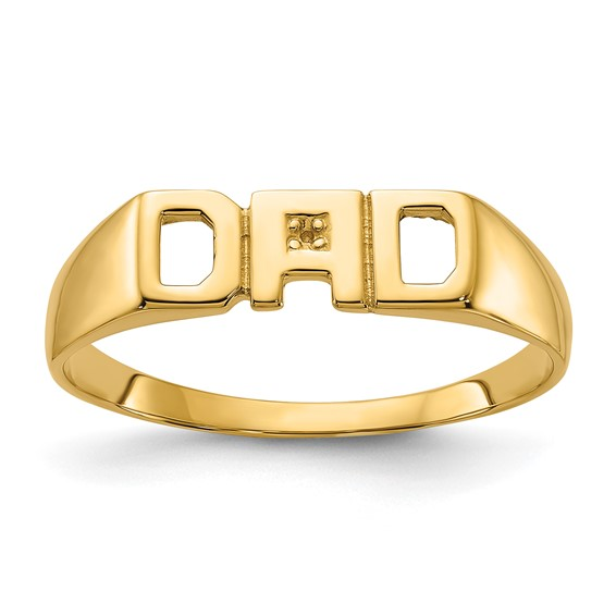 Gent's Yellow 14 Karat Dad Ring size10