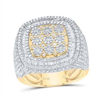 Gent's Yellow 10 Karat Fashion Ring Length 20.34 = 2.00tw Various Shap
