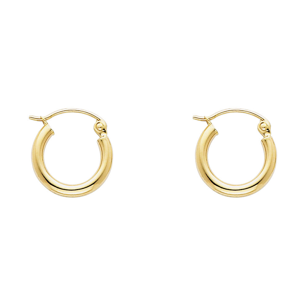 Lady's Yellow 14 Karat Earrings Style: Hollow
Finish: Polished
Lengt
