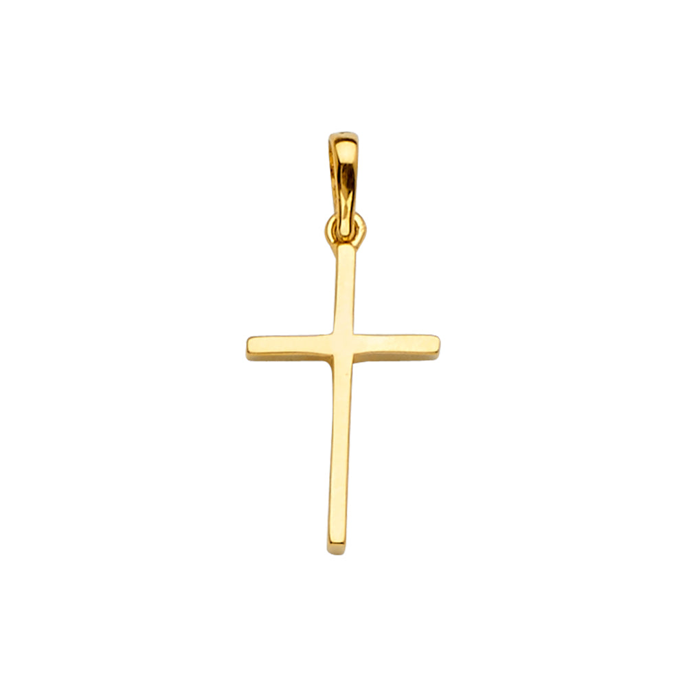 14K Y/Gd Cross Pendant