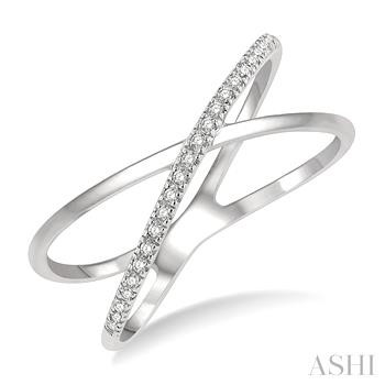 Lady's 10 Karat Fashion Twist Ring Size 7 25=0.10tw Round Diamonds Col