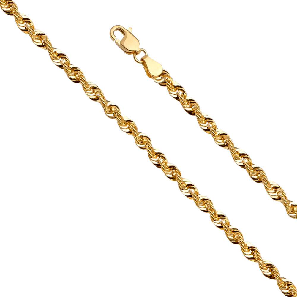 Gent's Gold Over Silver Hollow chain 3.5mm Style: Hollow Rope
Color: