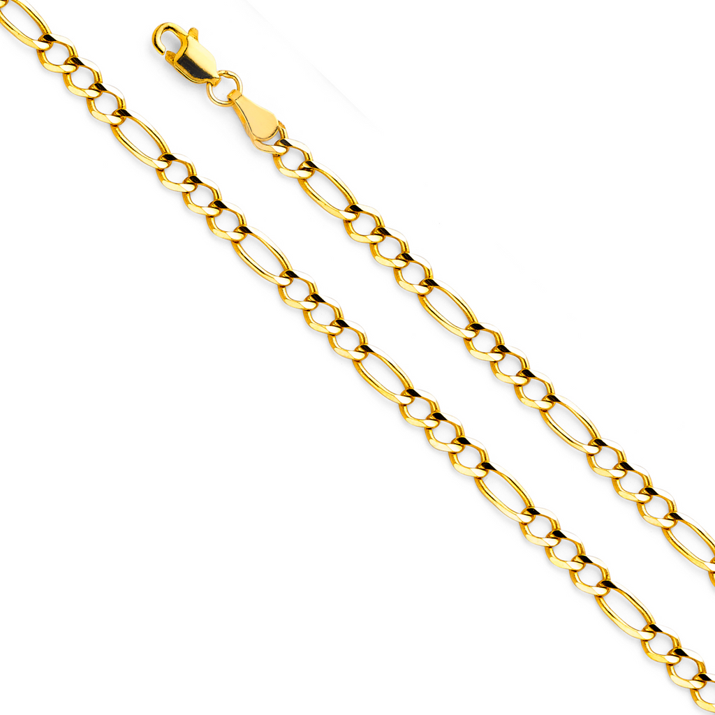 Gent's Yellow 10 Karat Bracelet Style: Figaro
Length: 8" 4mm
