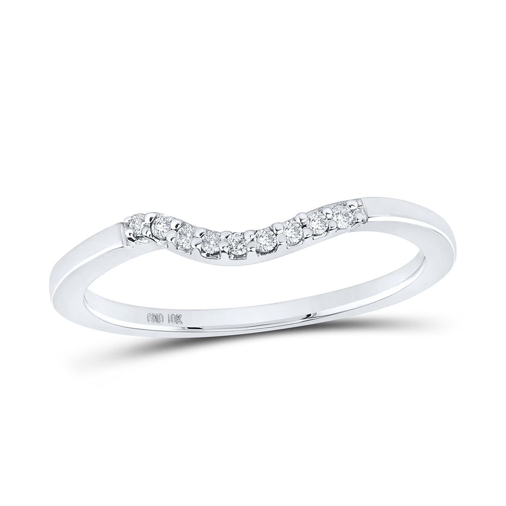 Lady's White 10 Karat Wedding Band enhancer .05 ctw Finish: Polished
G