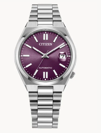 Watch Metal: Stainless Steel
Color: Silver and purple face
Automatic Tsuyosa