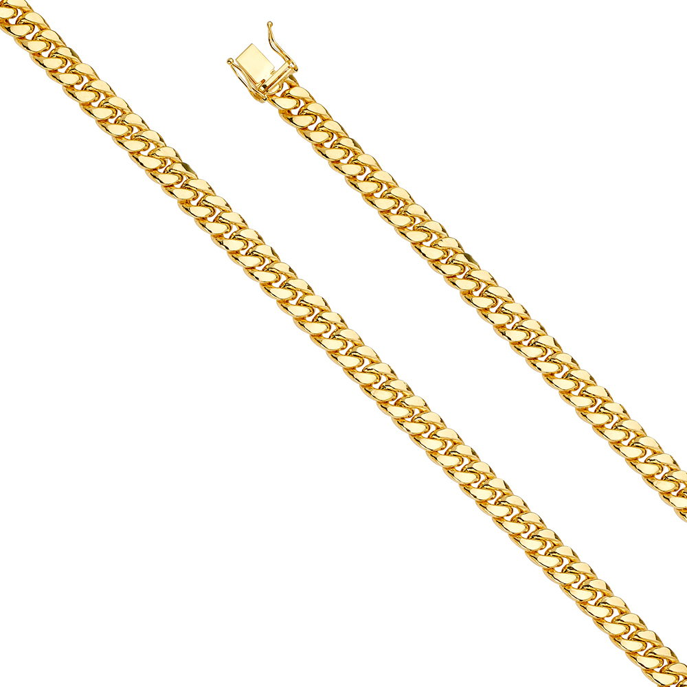 Gent's Yellow 10 Karat Hollow Bracelet 8mm Style: Miami-cuban
Length: