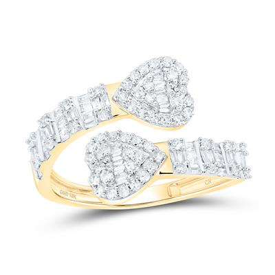 Lady's Yellow 10 Karat Fashion Ring Length 16 = 0.625tw Various Shapes Diamonds Finish: Polished
Gender: Ladies
