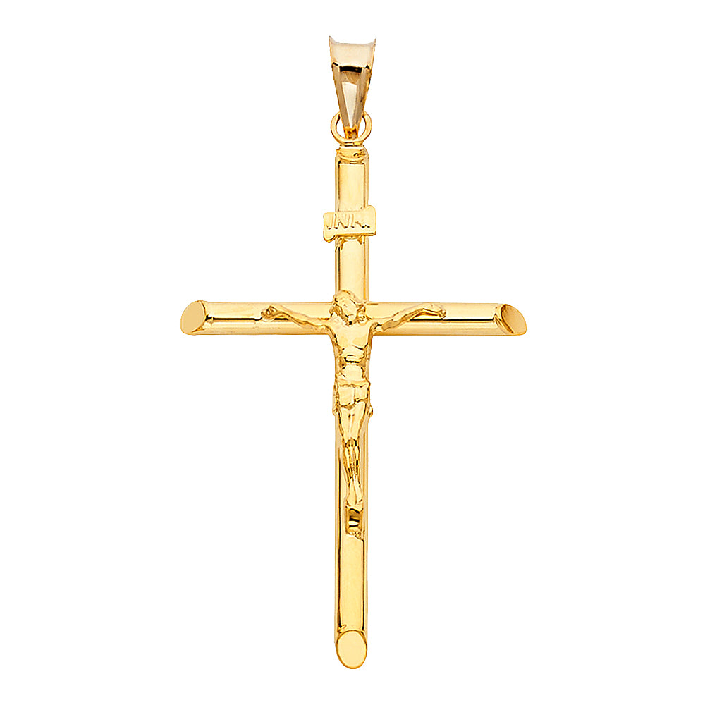 Yellow 14 Karat Crucifix hollow Charm Length: 54.21
Gender: Gentlement