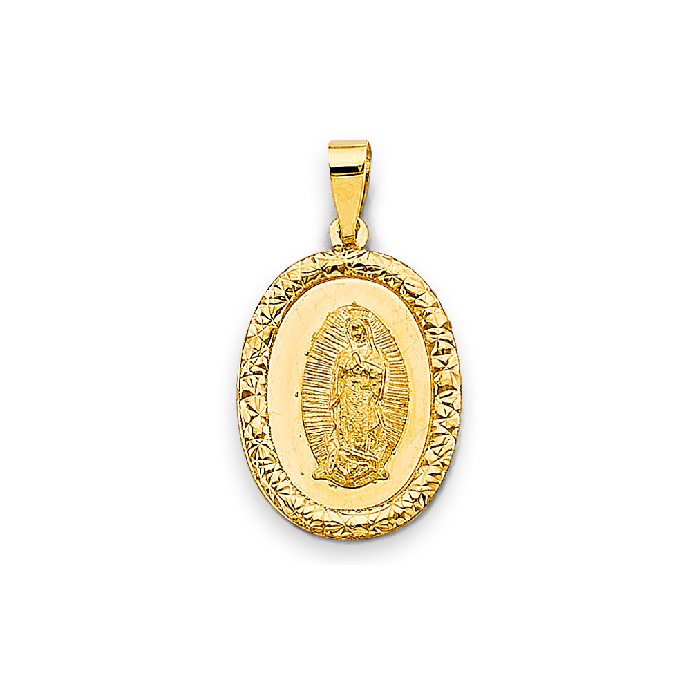 Yellow 14 Karat Lady of Guadalupe Pendant