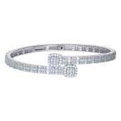 White Sterling Silver Bracelet /Bangle Fashion
Length: 7"