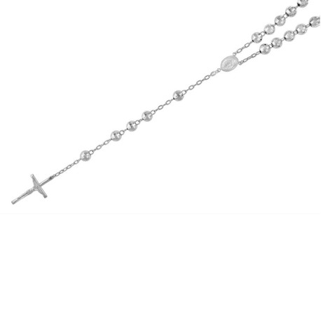 Sterling Silver Rosary
Length: 26" 
8mm
Gender: Unisex