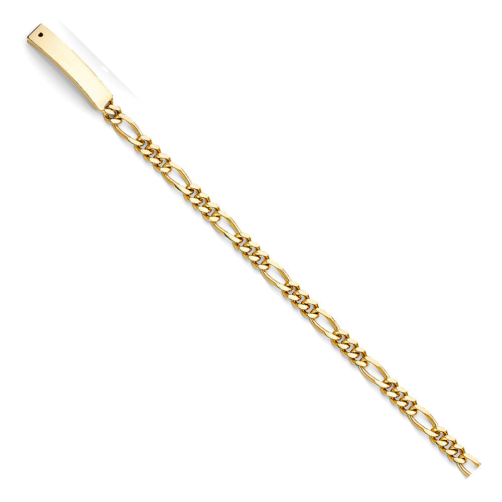 Gent's Yellow 14 Karat ID Bracelet Style: Figaro
Length: 6.5"
Gender