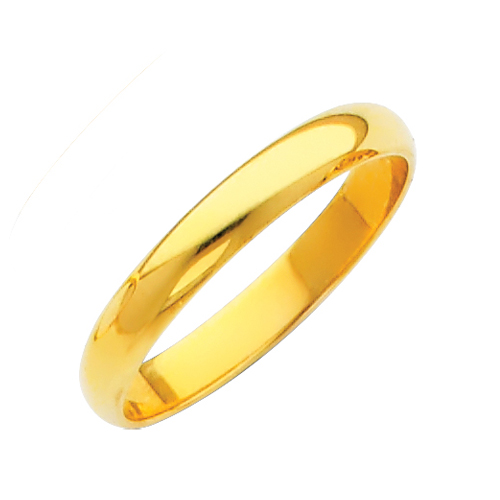 Gent's Yellow 14 Karat Wedding Band 2mm