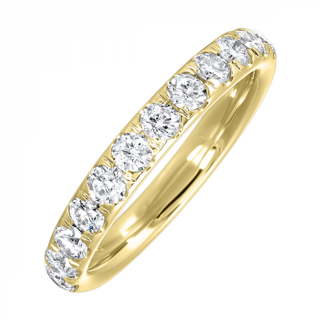 Lady's Yellow 14 Karat Wedding Band 12 0.75tw Round I1 Diamonds Finish: Polished
Gender: Ladies