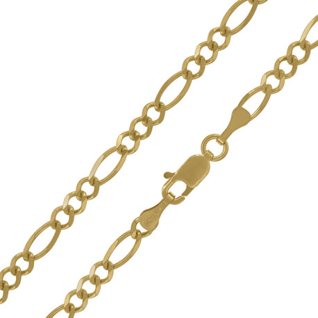 Gent's Yellow 10 Karat Figaro Bracelet 3.5 mm
Length: 8"