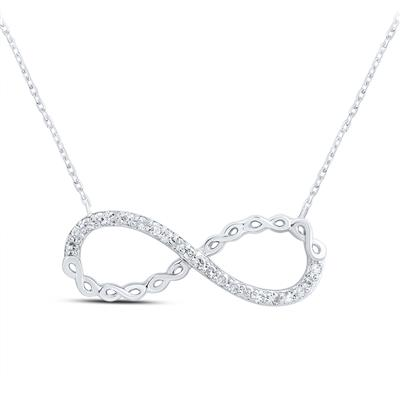 Lady's White 10 Karat Infinity Necklace Length: 18"
Gender: Ladies